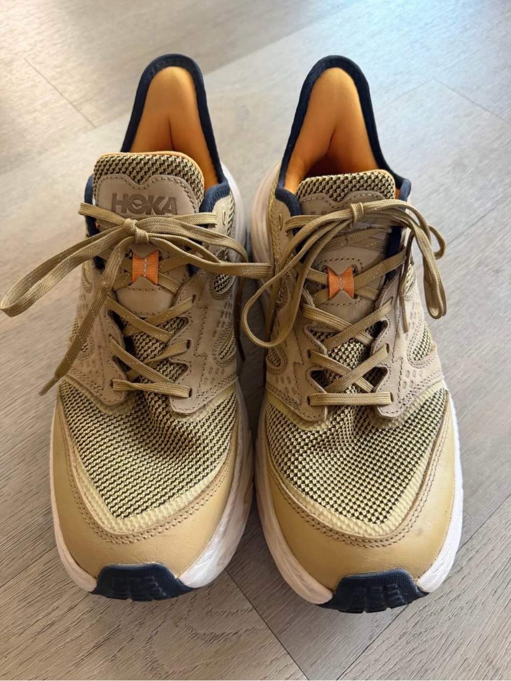 Hoka Men’s Tan Athletic Hiking Shoes